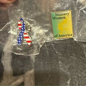 Military Women of America and flag pins